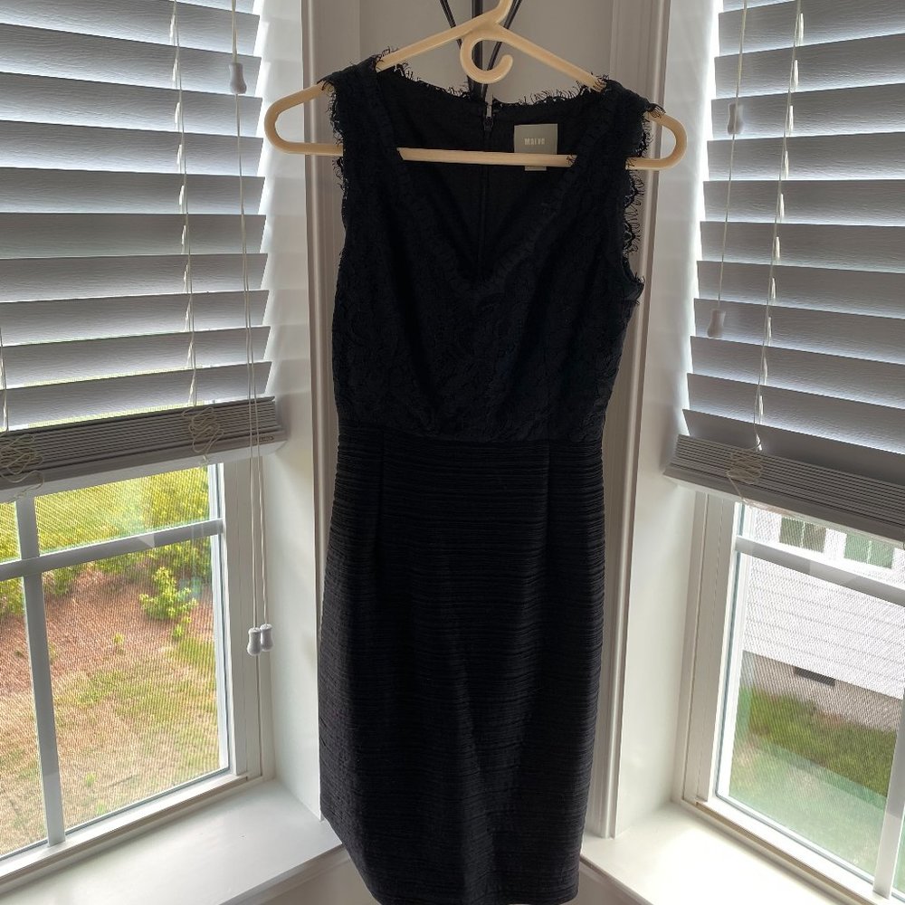 Black Anthropologie lace cocktail dress